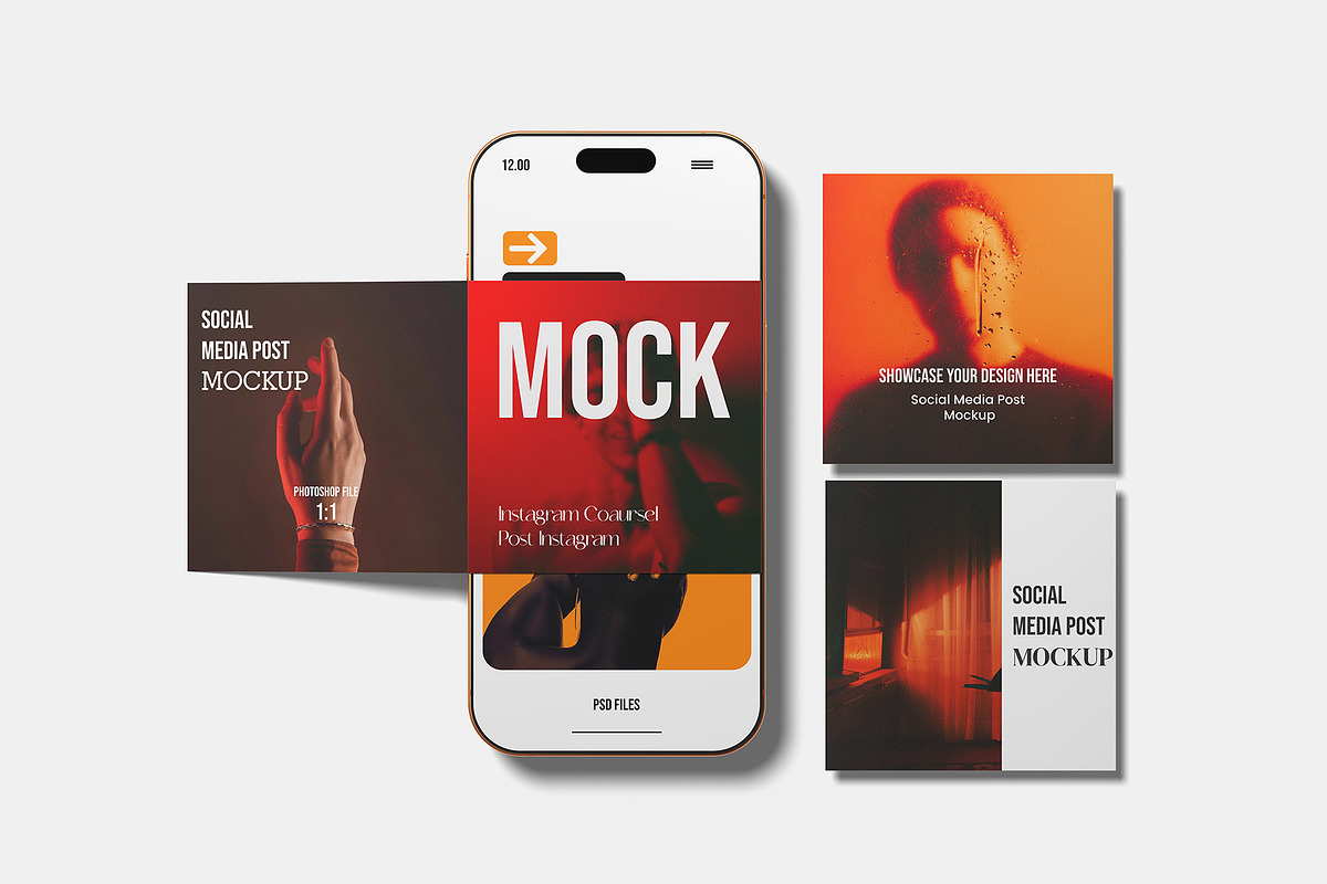 Social Media Post Mockup, an iPhone Mockup by Graphicbars (Photo 5 of 11)