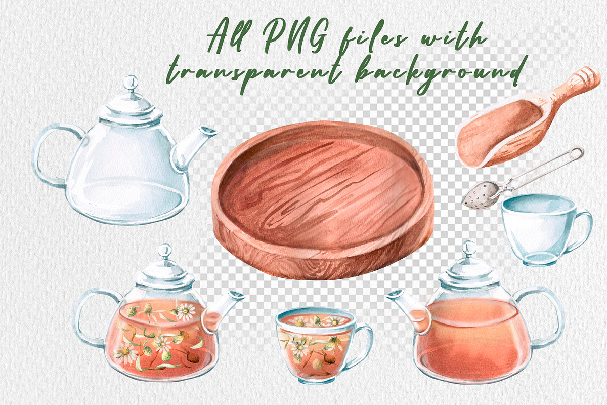 Chamomile watercolor clip art, a Decorative Illustration by SvetLana (Photo 3 of 13)