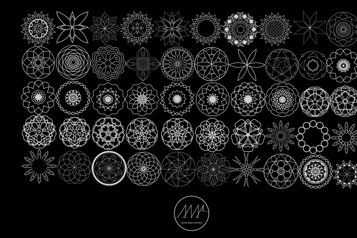 Geometric & Mandala Collection, an Illustration by Alpha Mike Foxtrot (Photo 3 of 9)