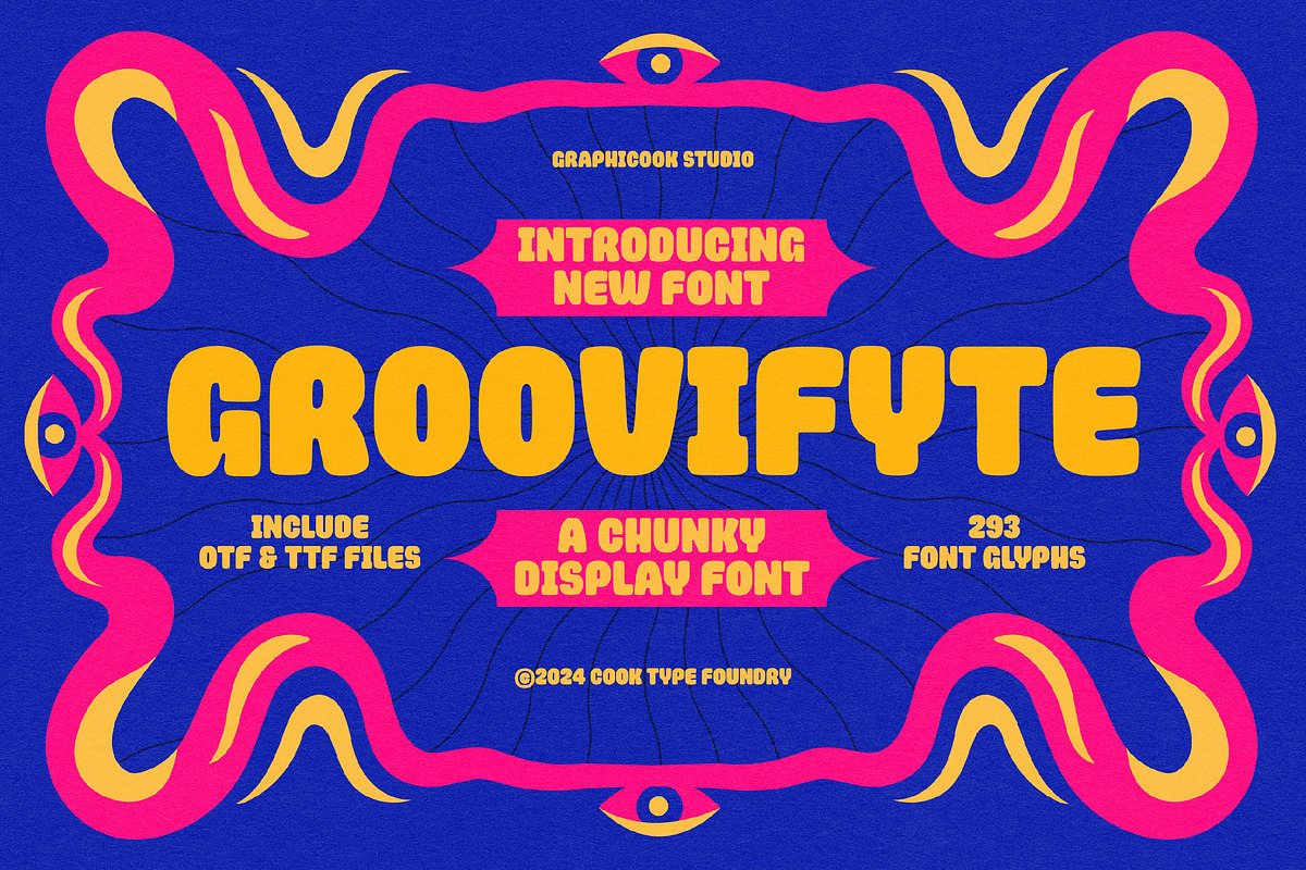 Groovifyte, a Sans Serif Font by graphicook (Photo 1 of 10)