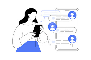 Instant messaging app isolated, a Person Illustration by Visual Generation