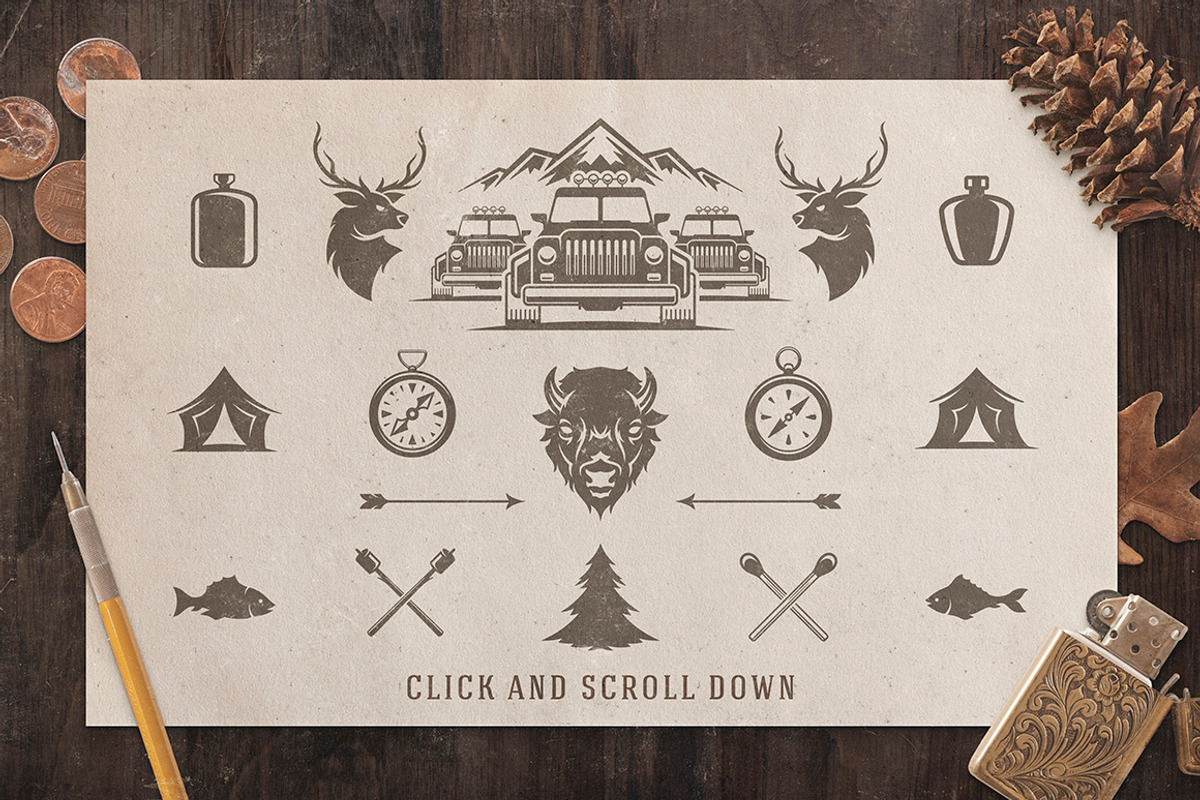280 Outdoor logos and badges, a Branding & Logo Template by Vasya Kobelev (Photo 8 of 83)