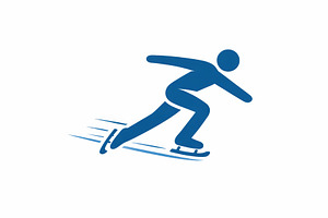Ice skating athlete in winter sport, a Photo by Dvoevnore photos