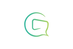 Letter G Bubble Chat Logo