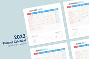 Calendar 2023 Planner Design[Sunday], a Stationery Template by WORAKAMON Design Studio (Thumbnail 1 of 5)