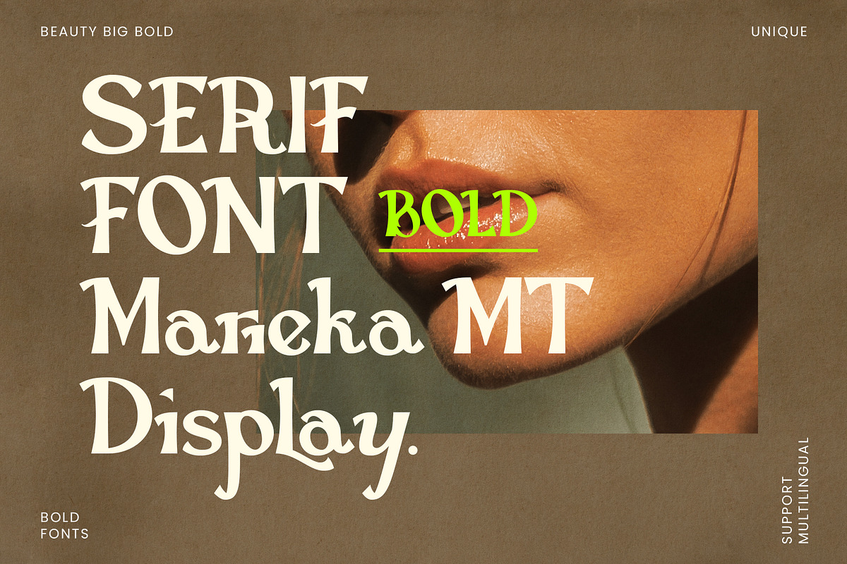 Marieka Mt Display Font, a Serif Font by Motiontail Studio (Photo 1 of 8)