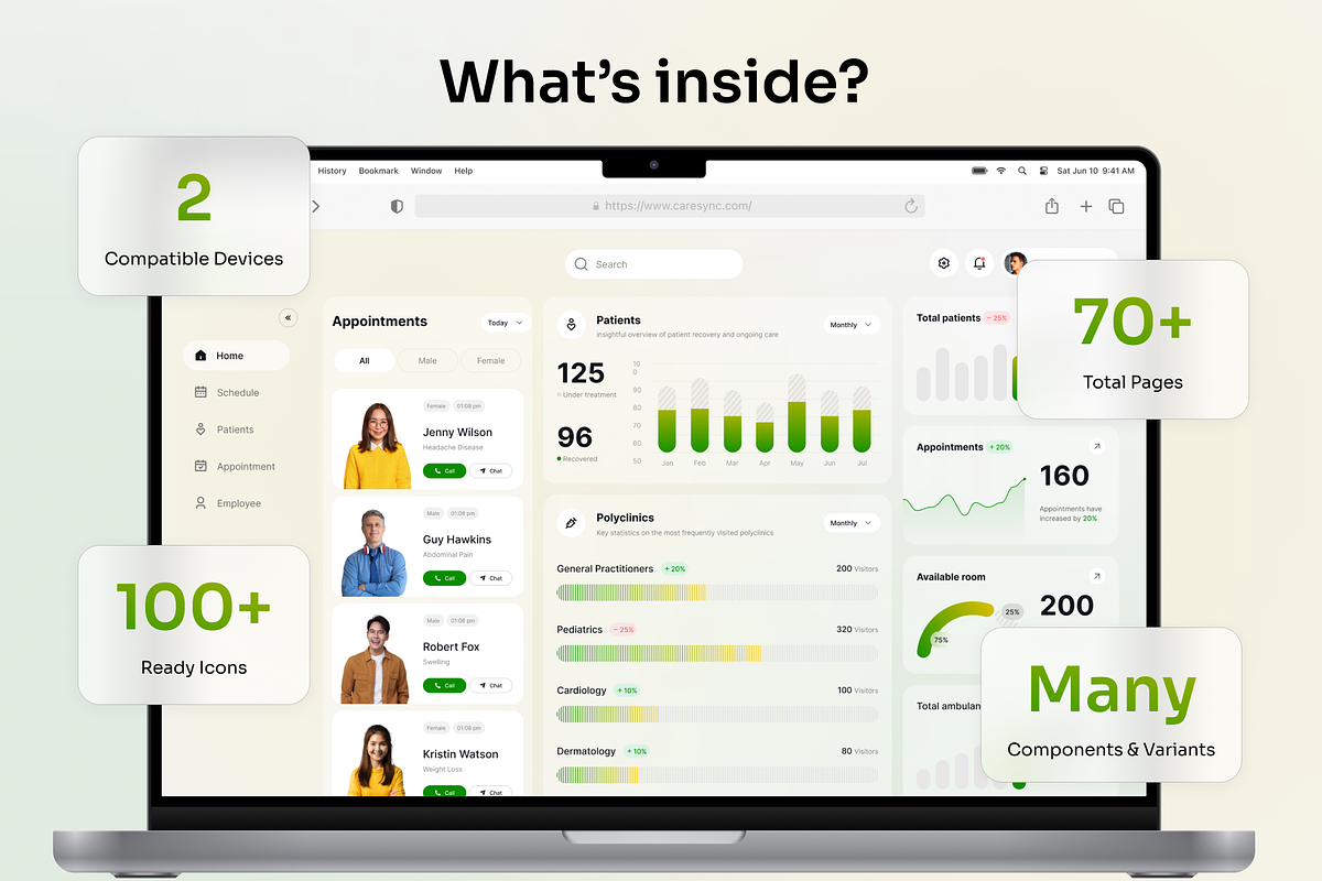 CareSync - SAAS Company UI Kit, an UI Kit Template by Agensip Design Agency (Photo 4 of 10)