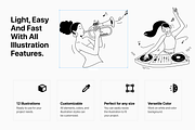 Minimalist Musician Illustrations, an Illustration by Illustraly Design (Thumbnail 3 of 7)