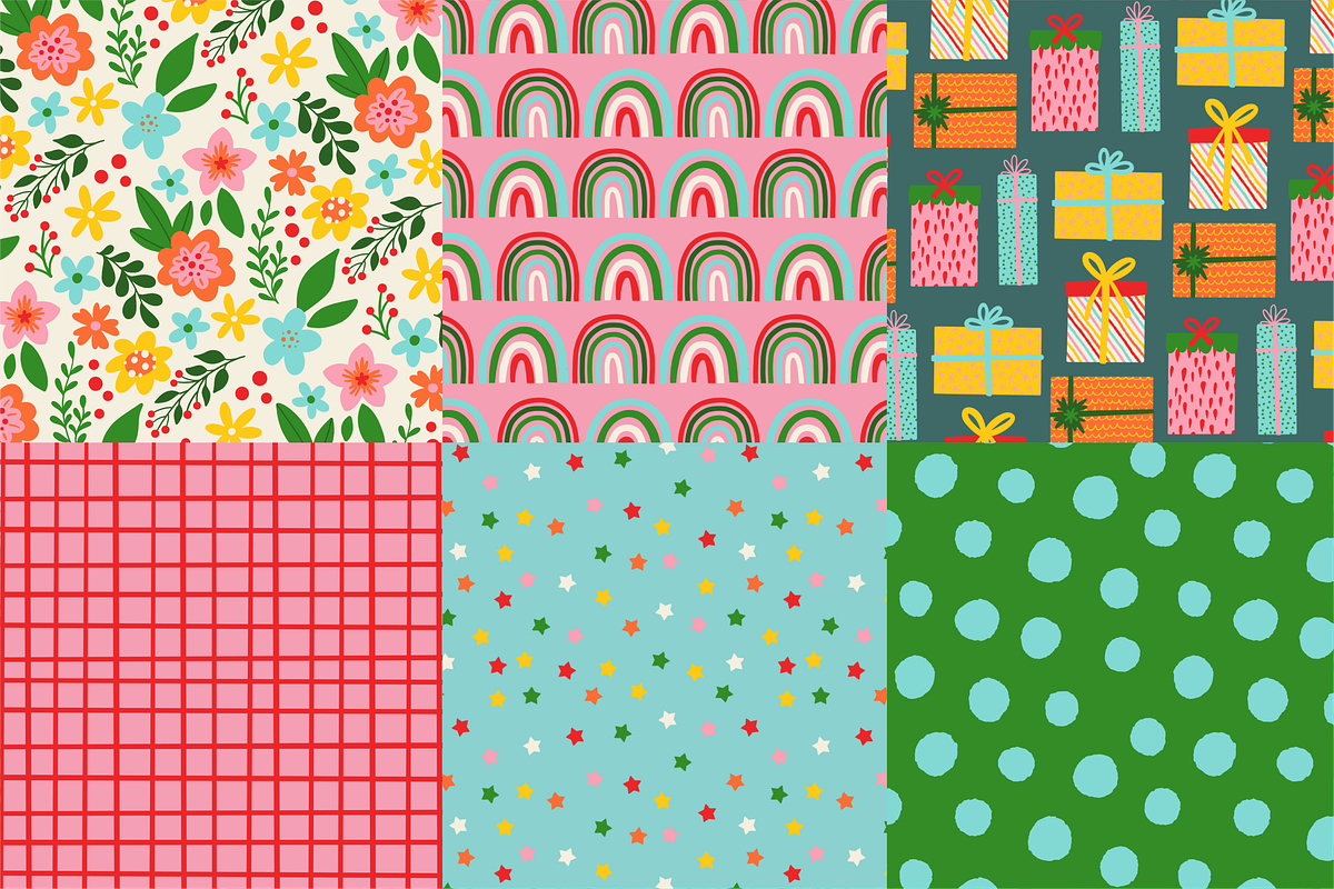 Tropical Christmas Clipart Paper Set, a Seasonal Illustration by Studio Hello Joy (Photo 3 of 3)