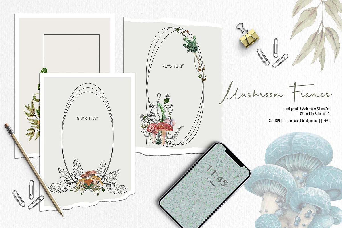 Mashrooms & Herbs Clipart, an Illustration by BalanceUA (Photo 8 of 10)