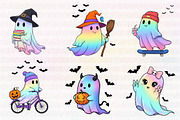 Funny Halloween Ghost Iridescent, an Illustration by CreationArt (Thumbnail 4 of 5)