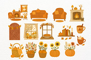 Watercolor Fall Farm Clipart PNG, an Illustration by Nicolle's Colorful Art (Thumbnail 3 of 7)