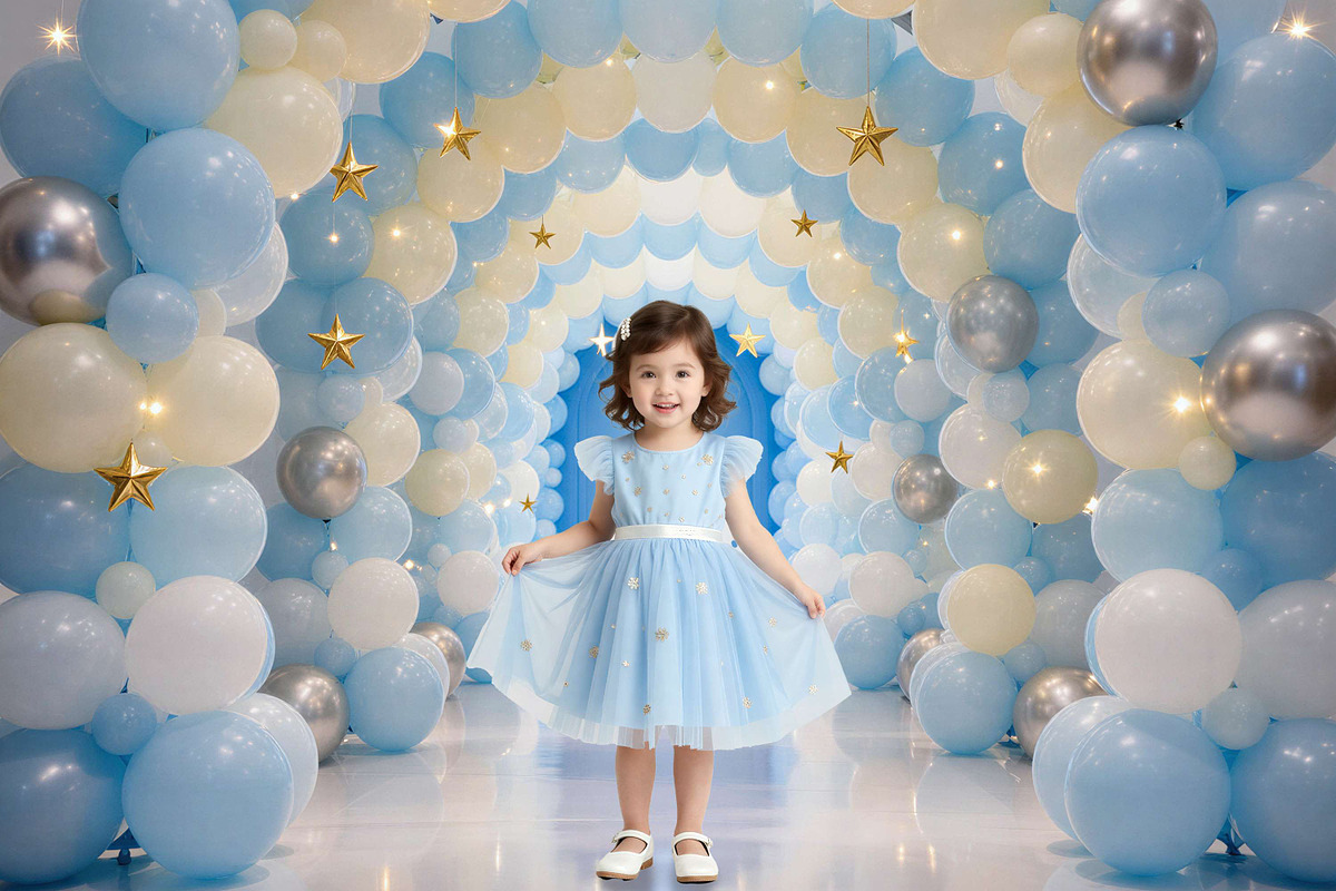 Blue Birthday Balloon Backdrops, a Background Graphic by 3Motional (Photo 4 of 20)