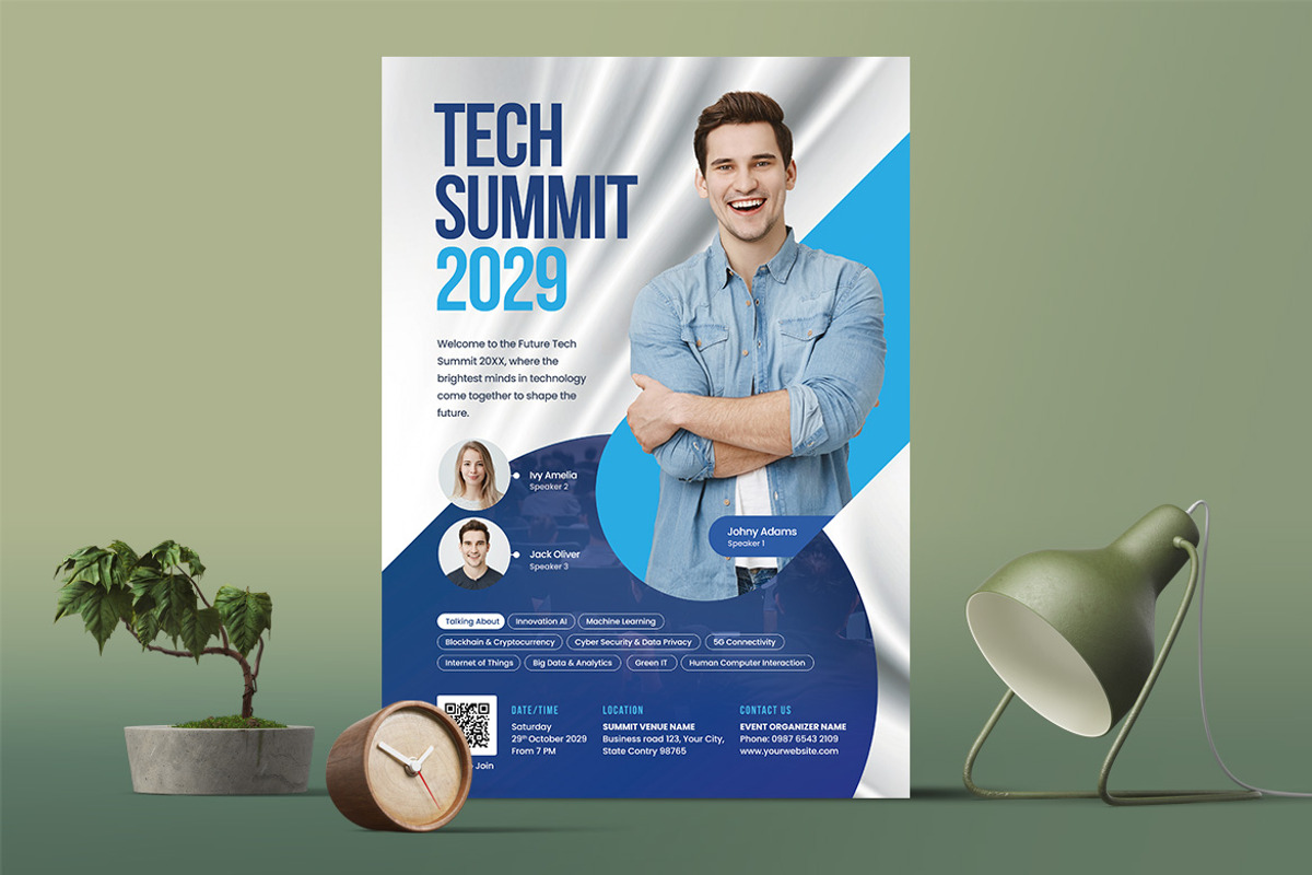 Tech Summit Flyer Template, a Flyer Template by Boostock (Photo 3 of 4)