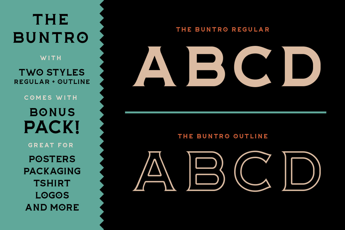 The Buntro Typeface (+EXTRA) preview 2