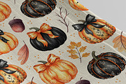 Autumn Seamless Pattern with Pumpkin, a Pattern Graphic by Kreeya Art Shop (Thumbnail 4 of 11)
