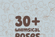 Procreate Whimsical Poses Pack Vol 2, a Brush Add-On by Brzozowska (Thumbnail 5 of 5)