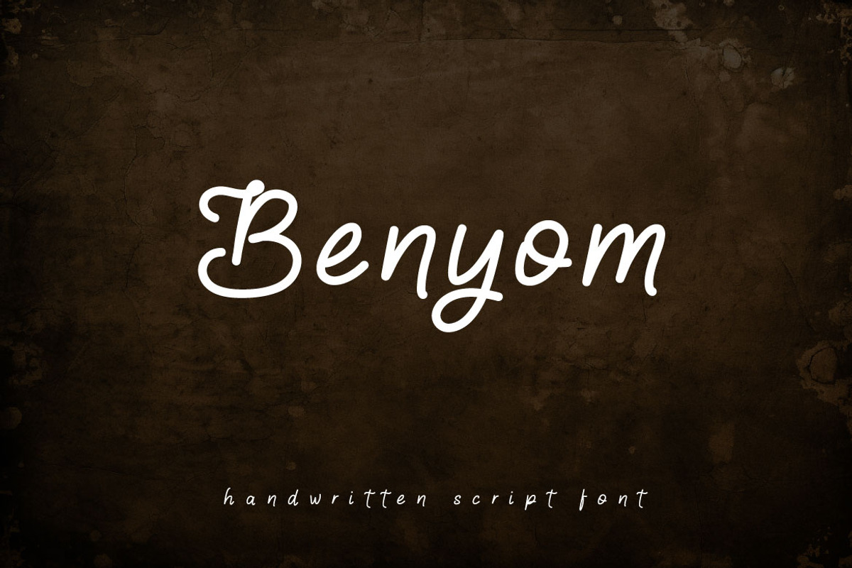 Benyom - Handwritten Script Font, a Handwritten Font by Mightyfire (Photo 1 of 4)