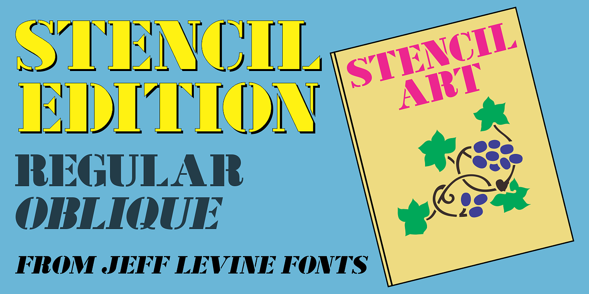 Stencil Edition JNL, a Font by Jeff Levine Fonts (Photo 1 of 5)