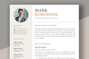 Professional CV template/ resume, a Resume Template by aivos (Thumbnail 1 of 7)