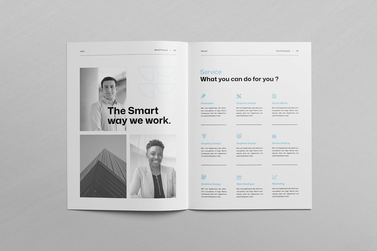 FLORA | Brand Proposal Template, a Brochure Template by KreateTribe (Photo 3 of 9)
