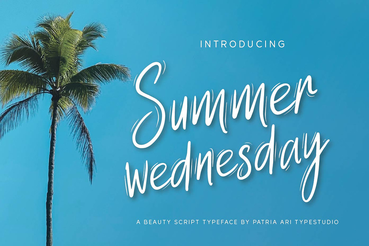 Summer Wednesday - Handwritten Fonts, a Script Font by Patria Ari (P4tcreativa) (Photo 1 of 9)