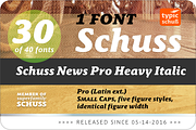 SchussNewsProHeavyIta No.30 (1 Font), a Serif Font by typic schuss (Thumbnail 2 of 6)