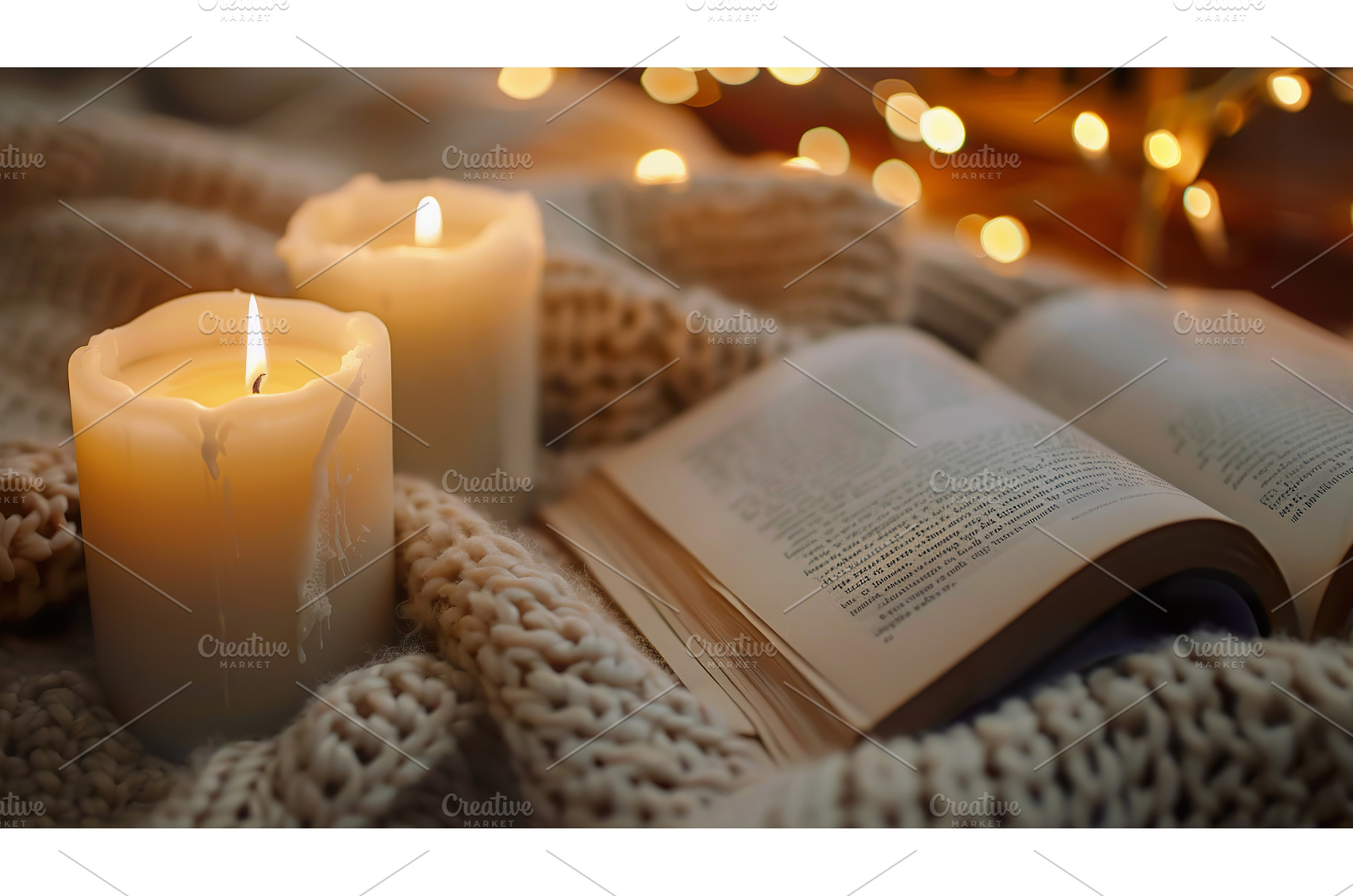 Cozy Home Atmosphere with Candles, a Holiday Photo by Lermont51