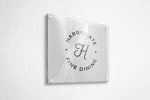 Glass Panel Sign Mockup