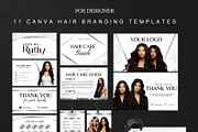 Luxury hair branding kit templates C, a Branding & Logo Template by Foedesigner (Thumbnail 1 of 8)
