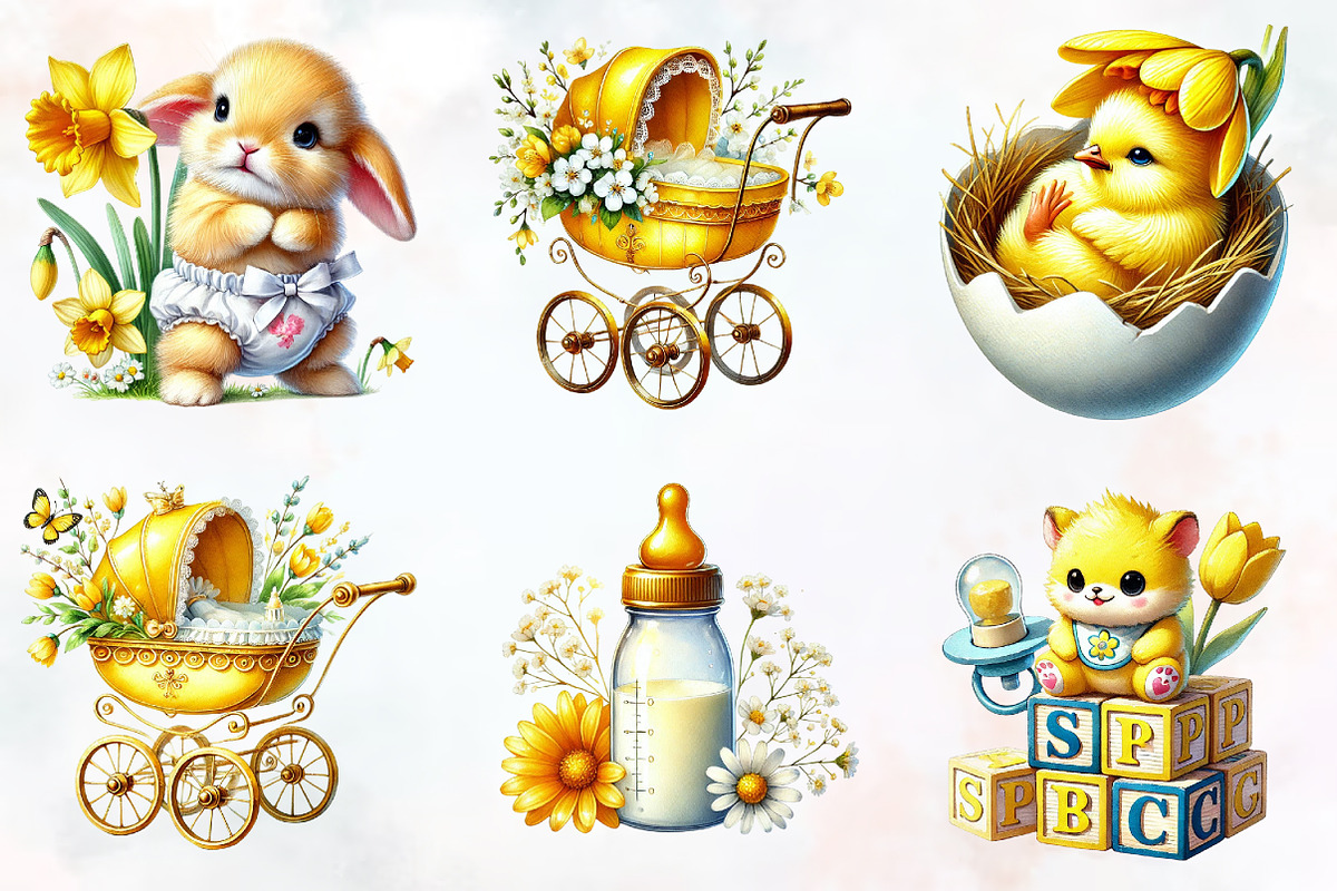 Spring baby clipart, an Illustration by RobertsArt (Photo 5 of 7)