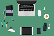 Flat Hero Header Creation Kit, an Object Graphic by Medialoot (Thumbnail 1 of 5)