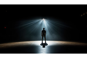 drama stage lights ai generated, an Industrial Photo by pikepicture