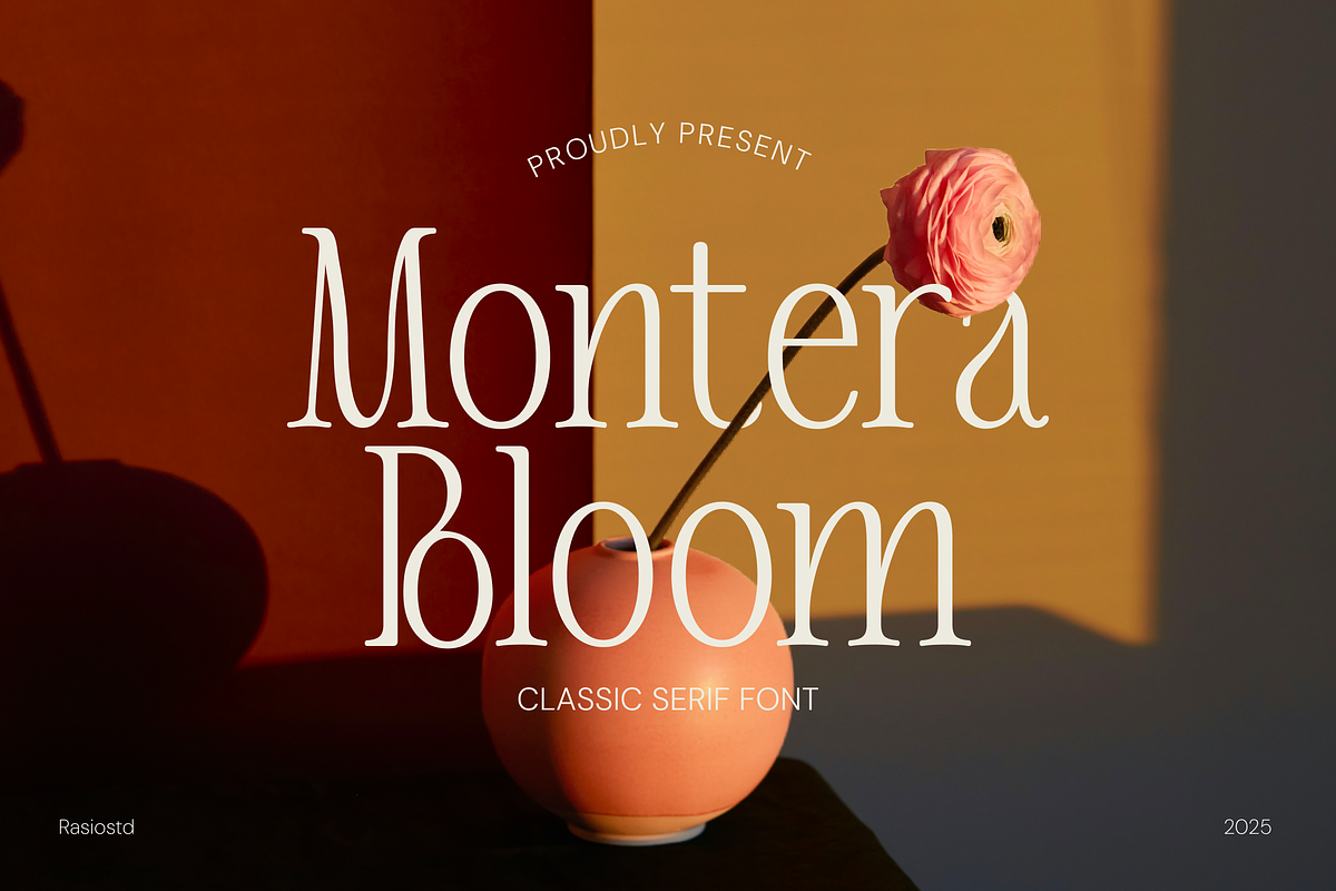 Montera Bloom Classic Serif Font, a Serif Font by Rasio Studio (Photo 1 of 7)