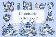 Watercolor Chinoiserie 2 Clipart, a Decorative Illustration by clipartconnection (Thumbnail 1 of 3)