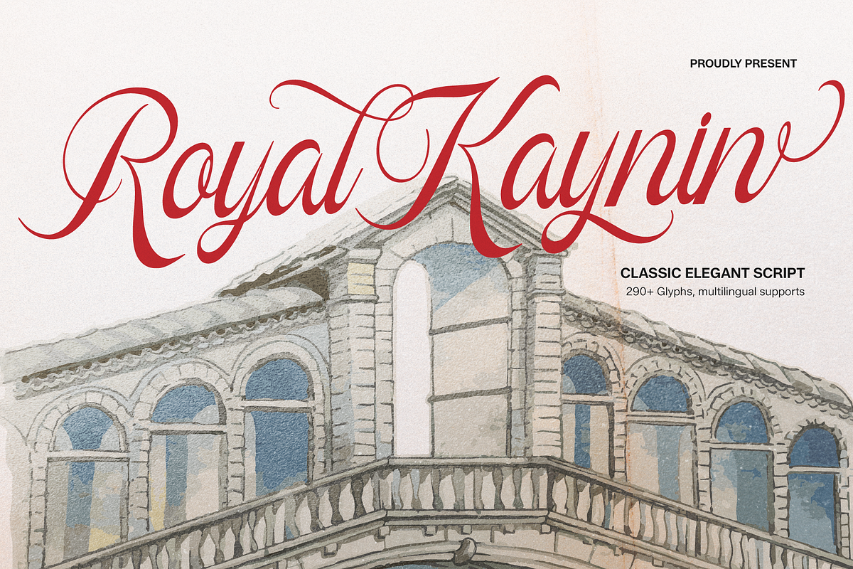 Royal Kaynin Classic Elegant Script, a Script Font by gracetype_studio (Photo 1 of 11)