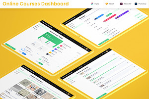 Online Courses Dashboard Web App, an UI Kit Template by nagaredesignstudio