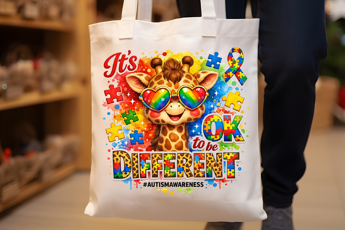 Autism Awareness Giraffe PNG, an Illustration by Sublimation Artist (Photo 9 of 9)