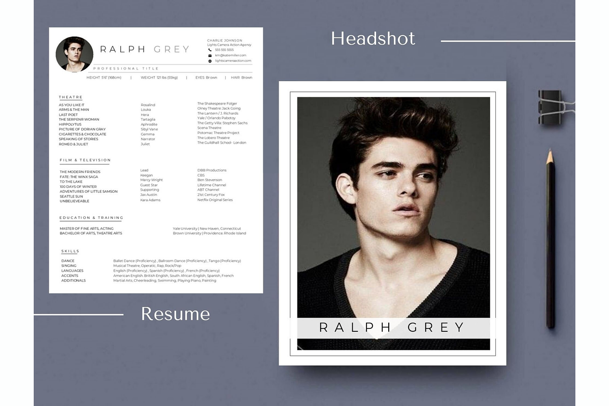 Theatre resume,cover letter template, a Resume Template by Climbwithelevator (Photo 4 of 11)