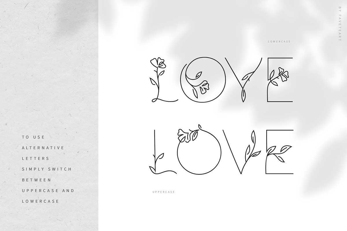 Florium - floral logo font, a Sans Serif Font by Favete Art (Photo 5 of 21)