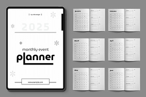Monthly Event Planner, a Stationery Template by ContestDesign