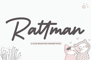 Rattman - Cute Monoline Font