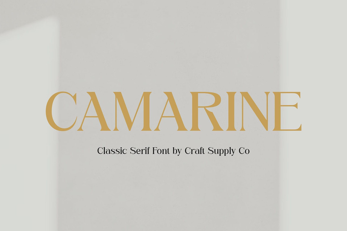 Camarine – Modern Serif, a Serif Font by Craft Supply Co. (Photo 1 of 8)