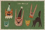 Retro Halloween clipart set, a Seasonal Illustration by Paper Cherry (Thumbnail 4 of 27)