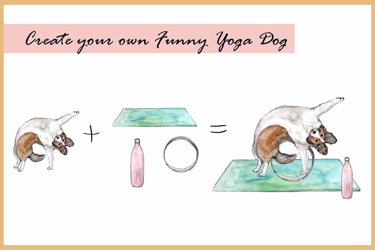 Yoga Cats & Dogs Clipart, an Animal Illustration by VianneArt (Photo 7 of 11)