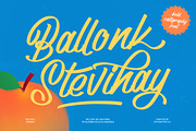 Ballonk Stevihay Bold Calligraphy, a Script Font by stylishtype.co (Thumbnail 1 of 10)
