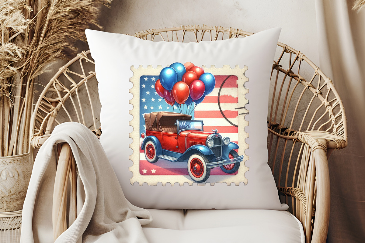 4th of July Postage Stamps Clipart, an Illustration by Pixels.Craft (Photo 7 of 7)