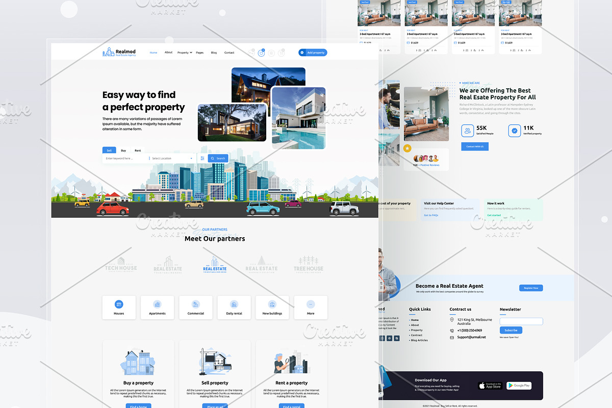 Mega UI Website Template Bundle, a Landing Page Template by DesignsLab (Photo 12 of 22)