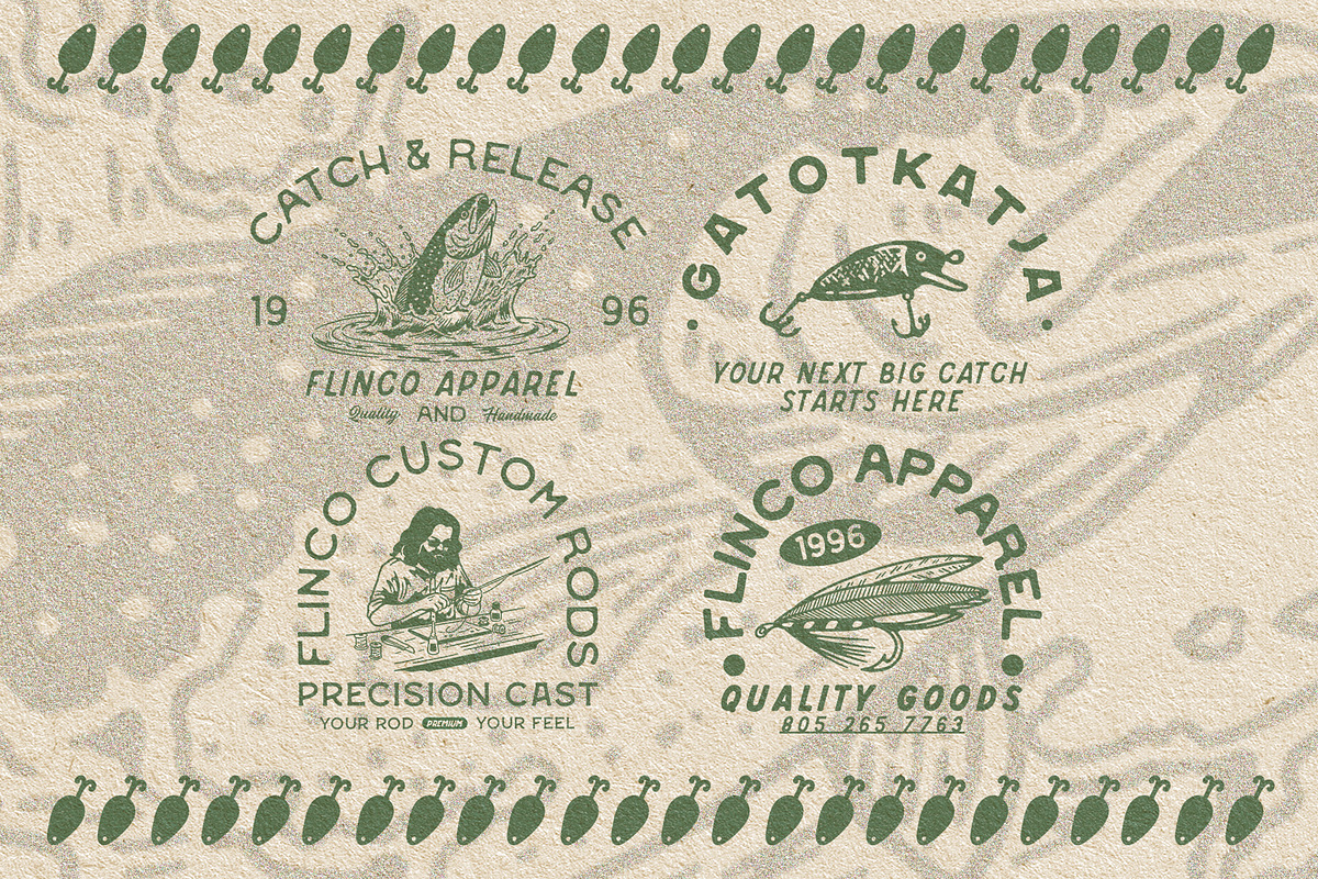 Vintage Fishing Illustration Bundle, a Sport Illustration by Southerntown (Photo 12 of 13)