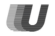 Letter U speed motion lines logo, a Branding & Logo Template by Leksono (Thumbnail 1 of 2)